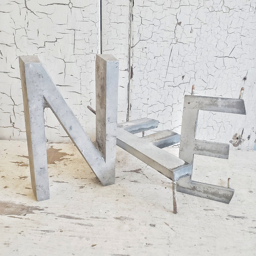Vintage Aluminum Sign Letter 
