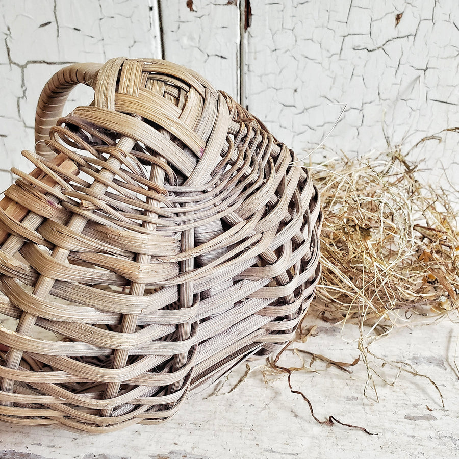 Handmade Vintage Woven Egg Basket