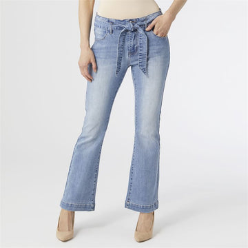 Tie Waist Flare Jeans