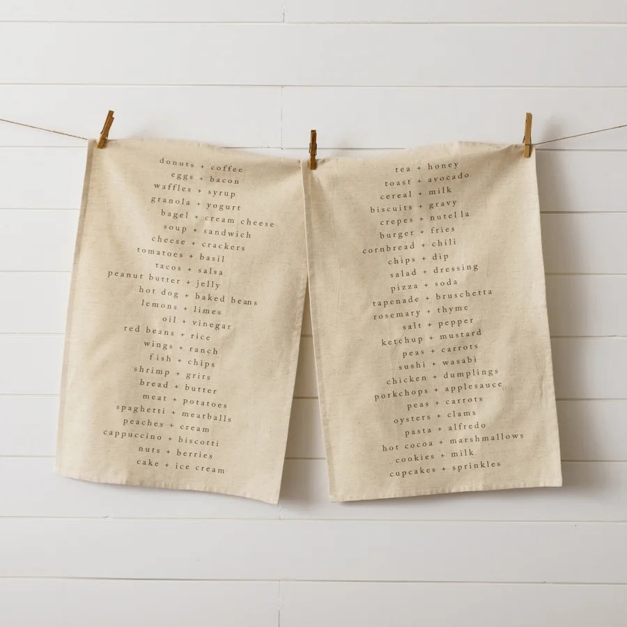 Set of Two Food Combo Tea Towels