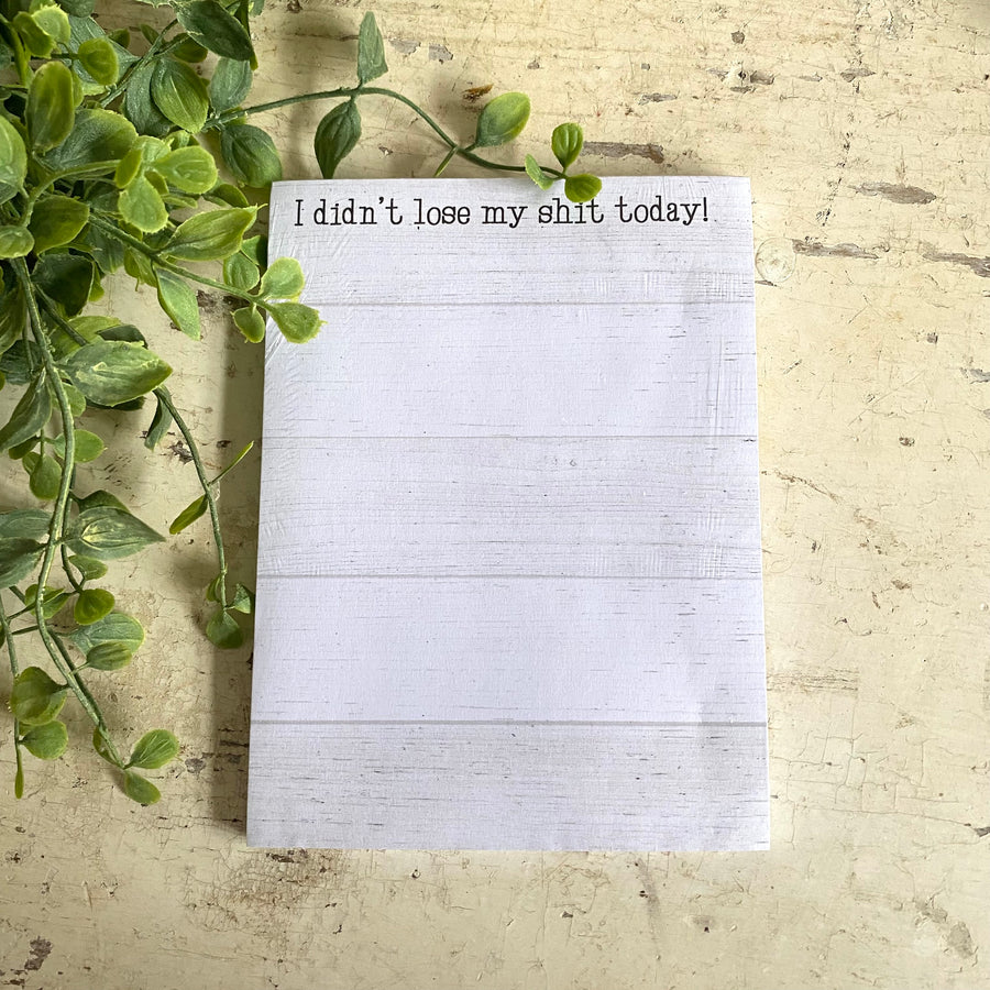 I Didn't Lose My Shit Today Notepad