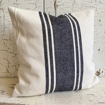 Grainsack Black Striped Pillow