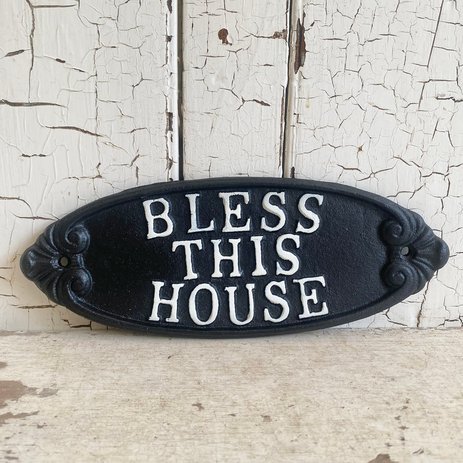 Cast Iron Garden Sign - Bless This House
