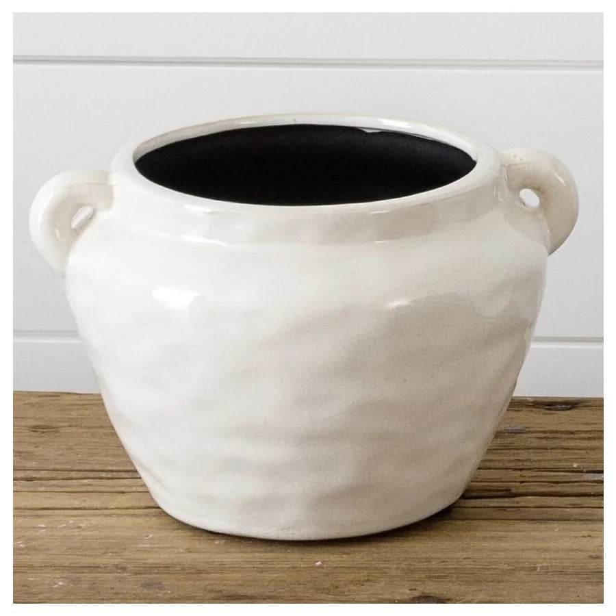 Pottery Planter With Handles