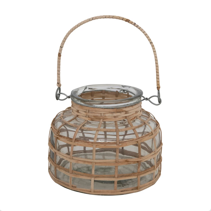 Rattan Wrapped Lantern