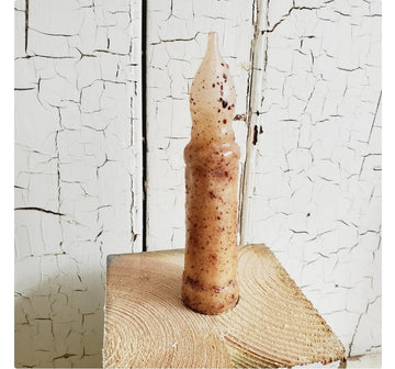 4.5 Inch Tall Battery Operated Farmhouse Ivory Timer Taper
