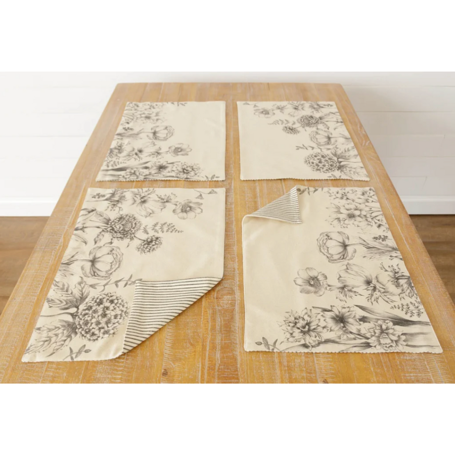 Set of 4 Reversible Placemats