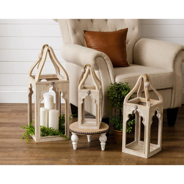 Tall Wooden Taj Lantern