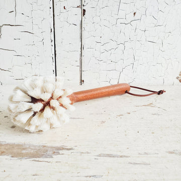 Soft Bristle Bottle Dish Brush - Dark Wood