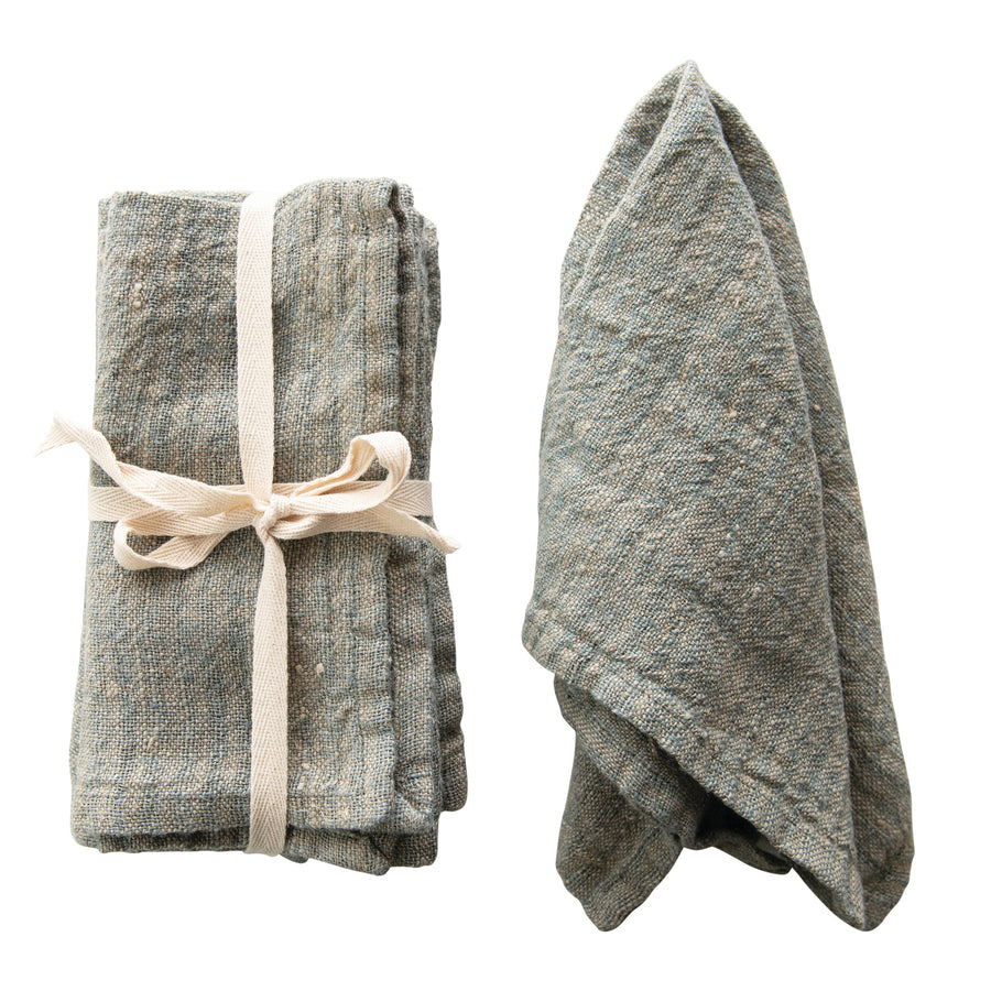 Set of 4 Blue Square Napkins