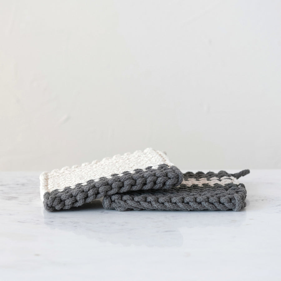 Set of 2 Earthtone Crochet Potholders