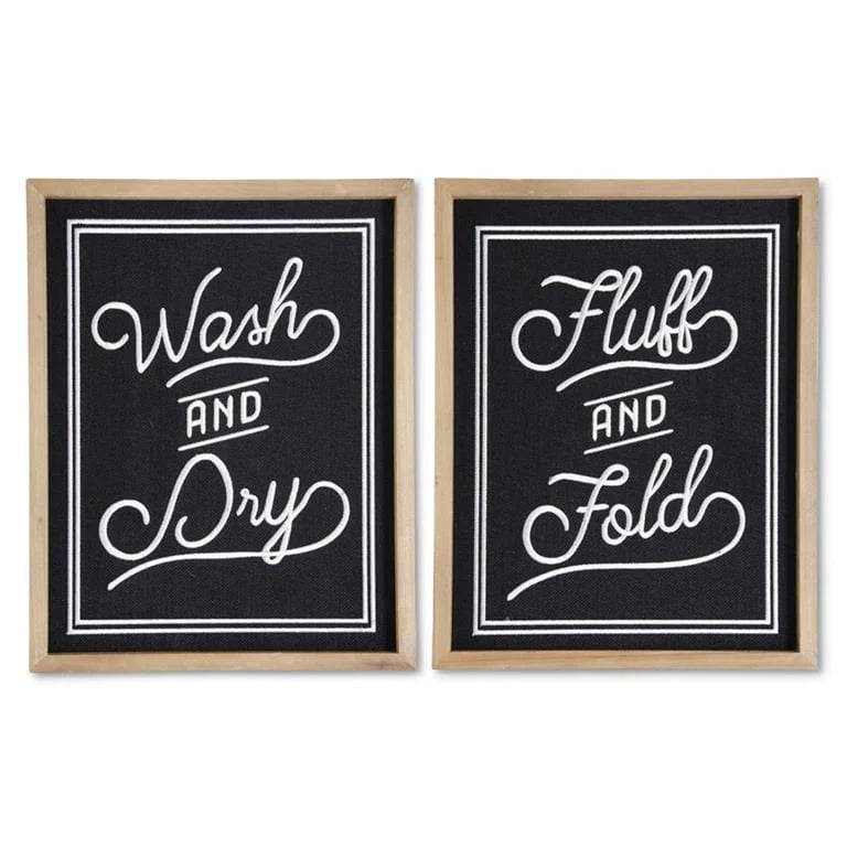 Wood Framed Laundry Sign