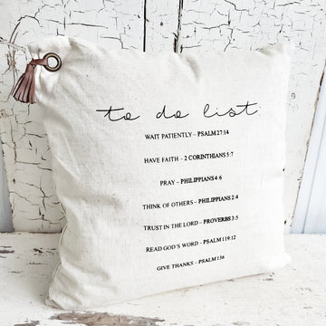 To Do List Canvas Pillow