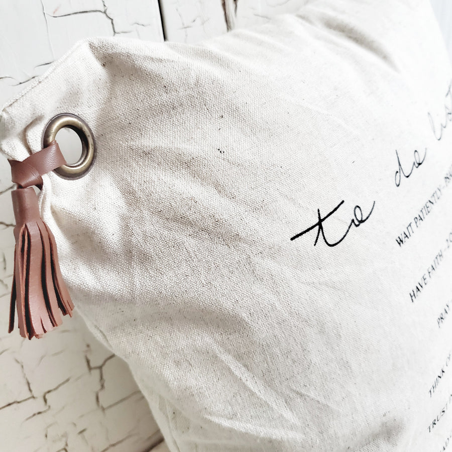 To Do List Canvas Pillow